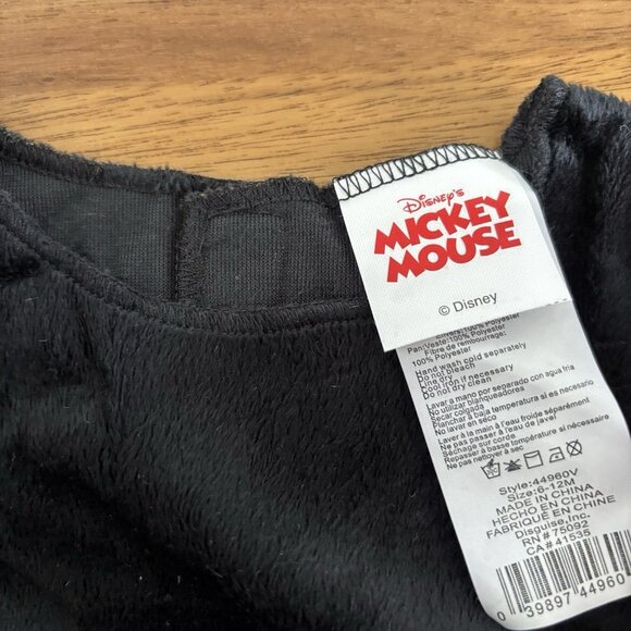Disney Baby Mickey Mouse Hooded Costume Size 6-12 Months NEW HALLOWEEN PARTY - Picture 5 of 9